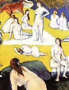 Emile Bernard Bathers with Red Cow oil painting reproduction